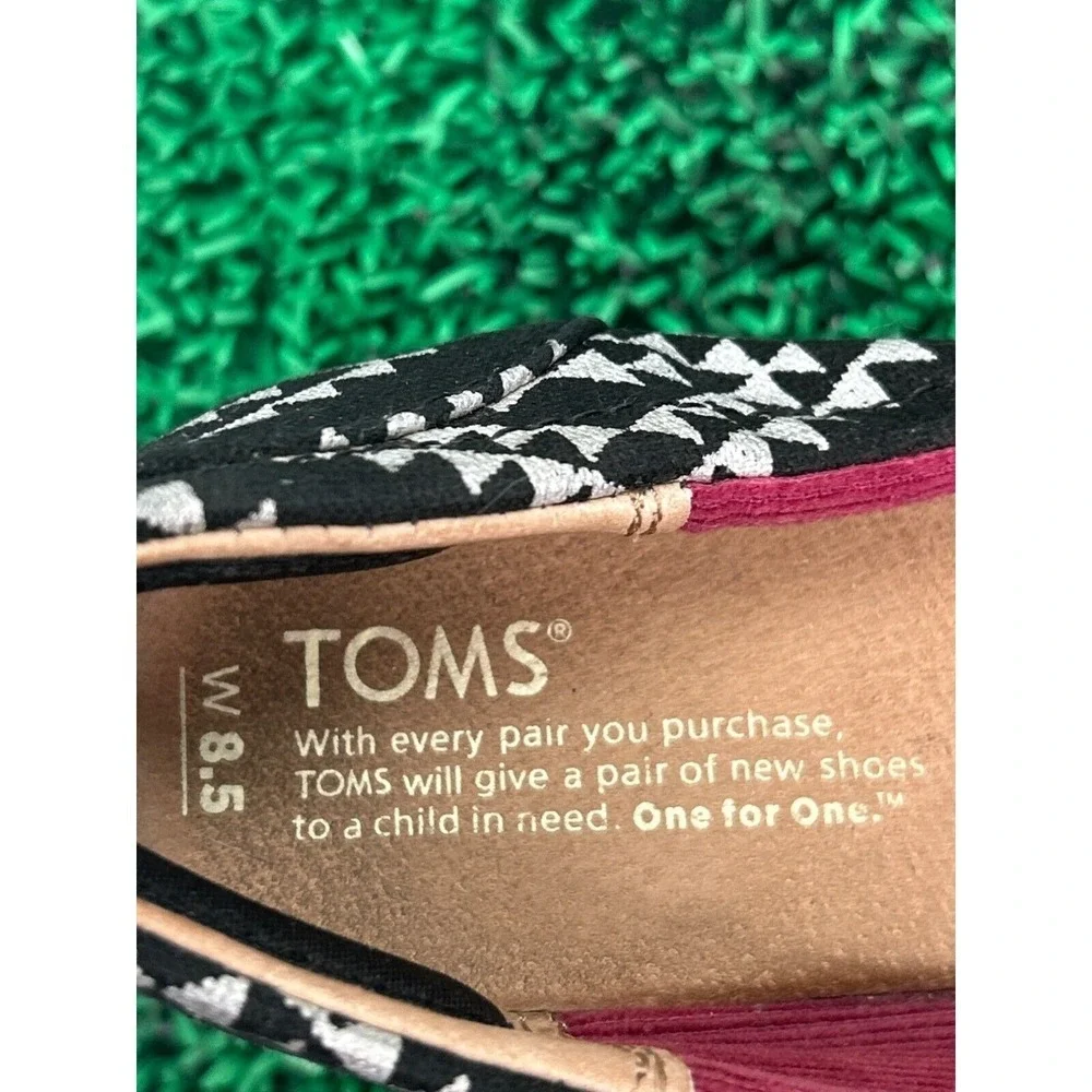 TOMS Tribal Cork Wedge‎ Sandals Peep Toe Size 8.5 Boho